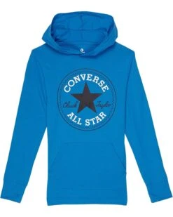 Converse Kids Long Sleeve Hooded Chuck Patch Graphic T-Shirt (Big Kids) | Shirts & Tops