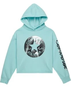 Converse Kids Cropped Foil Hoodie (Big Kids) | Hoodies & Sweatshirts