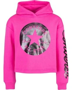 Converse Kids Cropped Foil Hoodie (Big Kids) | Hoodies & Sweatshirts -The Worn Daily 81WTidttV2L. AC SR736920