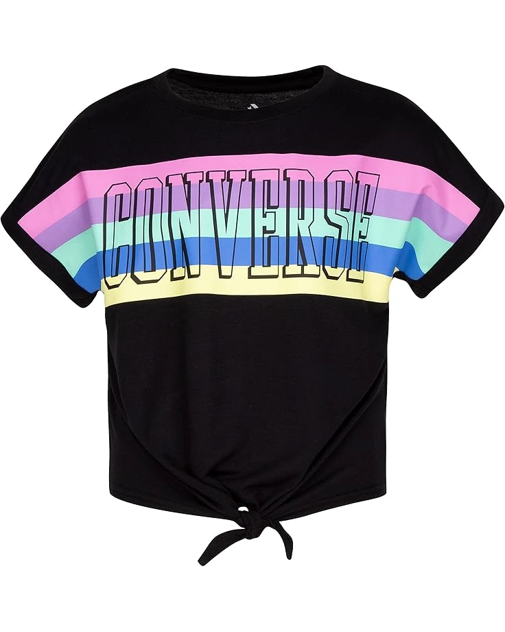 Converse Kids Striped Front Tie Top (Big Kids) | Shirts & Tops 1 Converse Kids Striped Front Tie Top (Big Kids) | Shirts & Tops