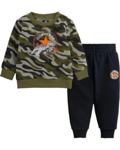 Converse Kids Camo Crew Joggers Set (Infant) | Kids' Sets